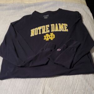Champion Navy Notre Dame Crewneck